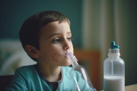 治疗呼吸系统的男孩图片