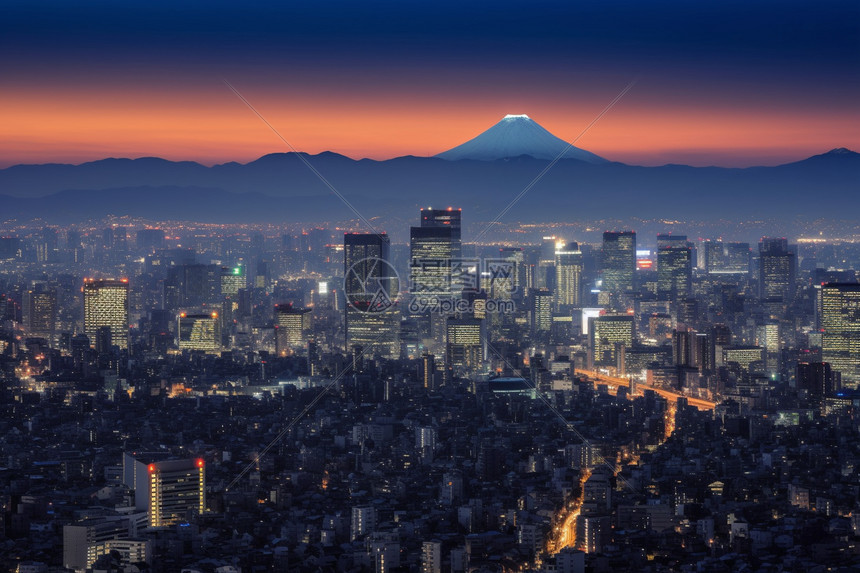 壮观的城市夜景图片