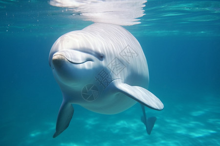 白鲸特写哺乳动物水族馆高清图片