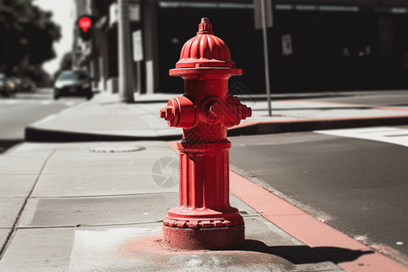 街道上的消防栓背景