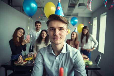 生日派对上的年轻人图片