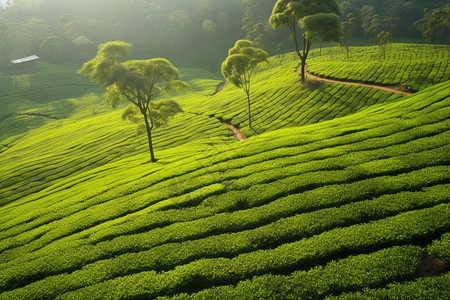 热带地区茶园种植图片