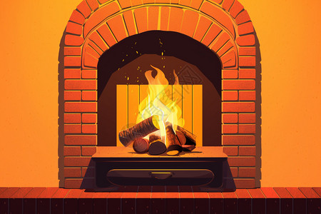 暖气壁炉烟囱高清图片