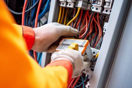 专业电力维修服务技术人员电路高清图片素材