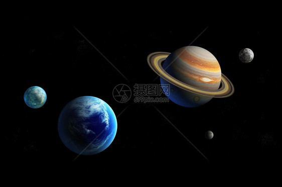 地球天王星冥王星图片