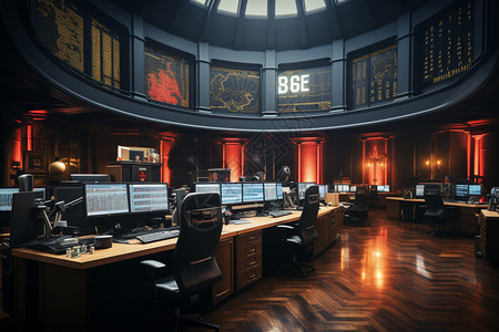 证券交易所的大屏幕图片