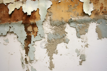 剥落的建筑墙皮高清图片