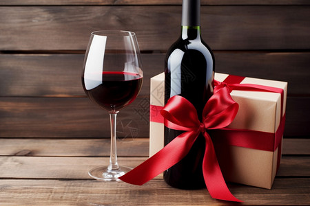 酒红色包素材好看的礼物和红酒背景