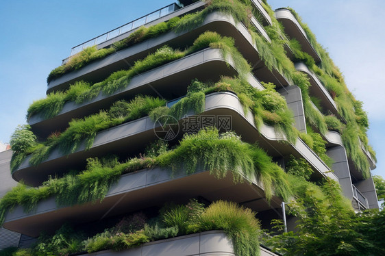 绿色生态建筑立面图片