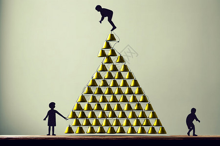 儿童教育不平等金字塔图片