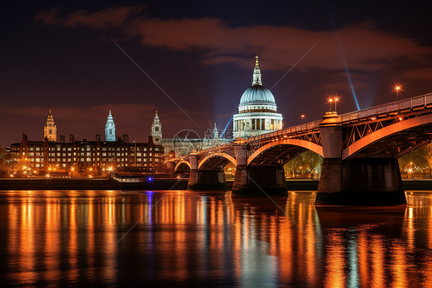 泰晤士河上的黑衣修士桥图片