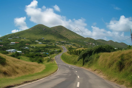 乡村公路山下平坦高速公路背景