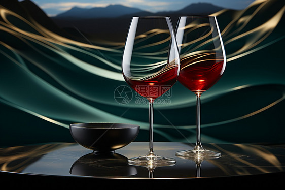 红葡萄酒的广告图片