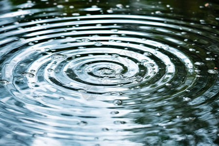 湖面涟漪滴落雨滴泛起的涟漪设计图片