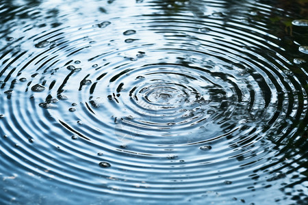 湖面涟漪户外池塘滴落的雨滴设计图片