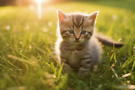 不成熟的小猫背景图片