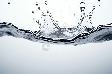 流动液体飞溅的水滴图片