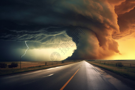 天空中的龙卷风背景图片