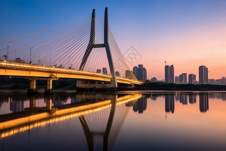 城市中的跨海大桥景观图片