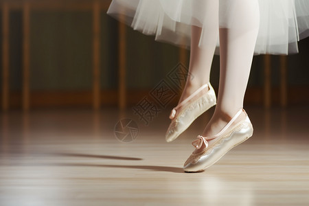 优雅跳舞的芭蕾舞女演员背景图片