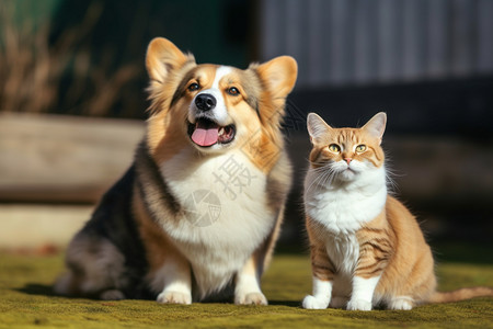 猫与狗可爱的猫狗背景