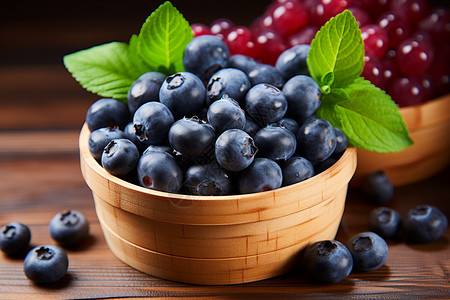 健康美味的蓝莓图片