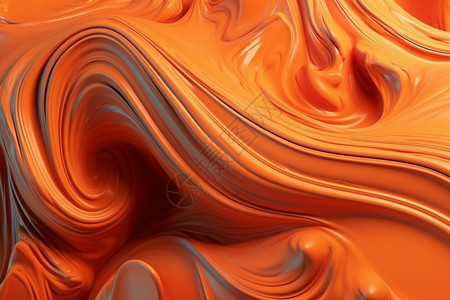 橙色流体背景图片