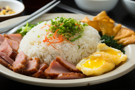 泰式火腿饭火腿炒饭高清图片