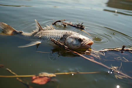 生态环境污染的死鱼图片