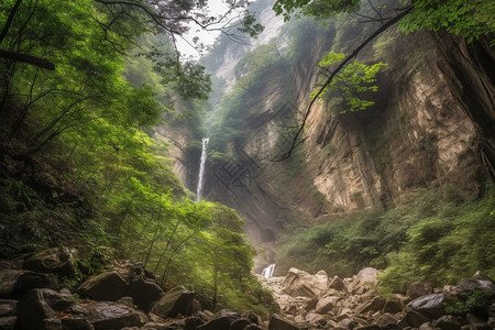 溪流自然景观图片