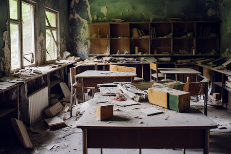 废弃的教室图片