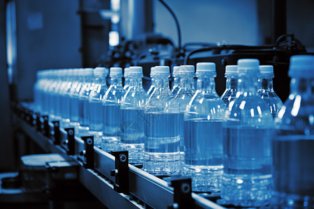 塑料瓶包装展示批量生产水背景