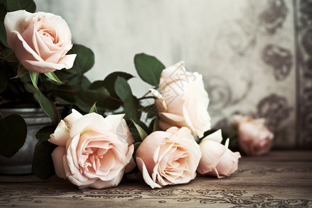 浪漫的玫瑰花背景图片
