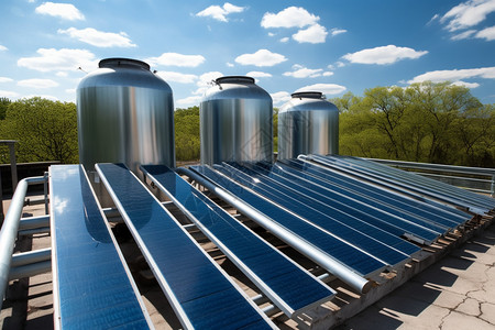 屋顶太阳能系统高清图片