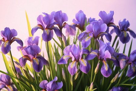 开的绚烂的紫色鲜花图片
