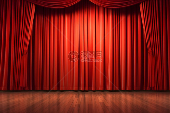 大剧院的红色幕布图片