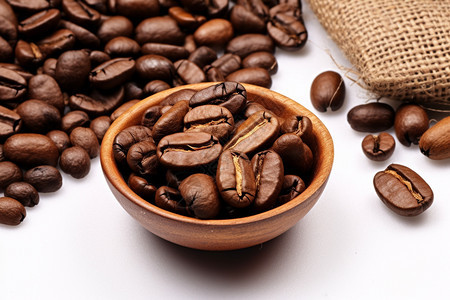 手冲咖啡的咖啡豆图片