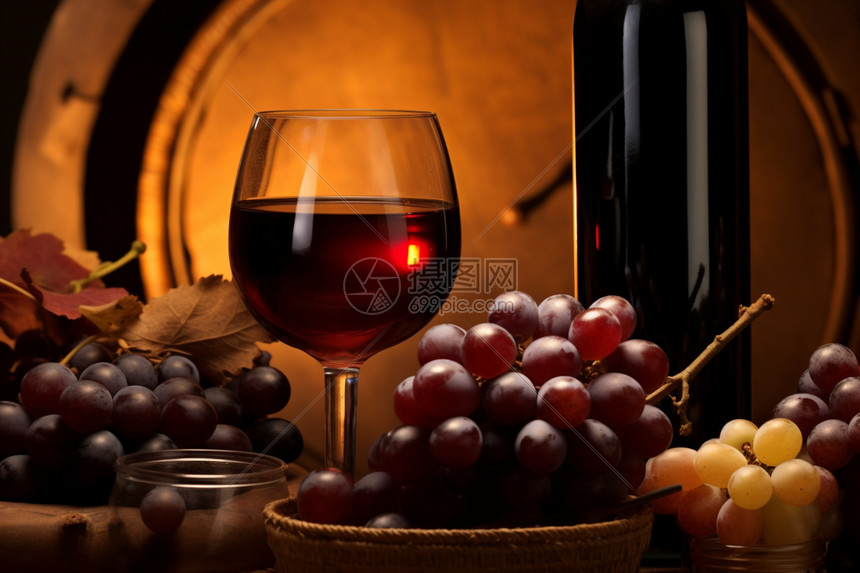 美味红葡萄酒图片