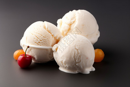 新鲜香草冰淇淋背景图片