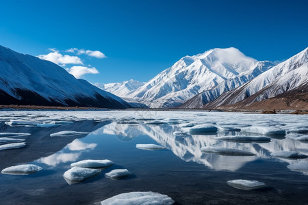 冰山与湖泊图片