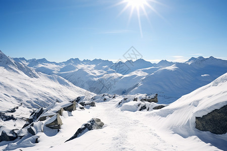 美丽的冬日雪景图片