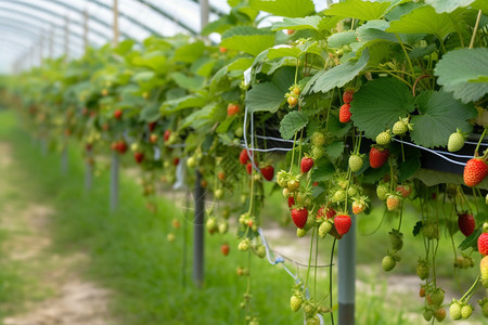 大棚种植草莓图片