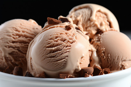 巧克力冰淇淋球背景图片