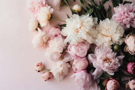 粉色背景上的花卉装饰背景图片