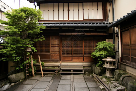 日式传统庭院高清图片