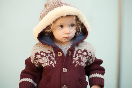 冬天可爱的小孩图片