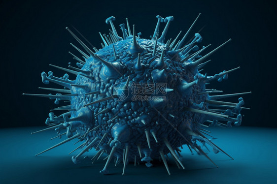 蓝色细胞病毒图片