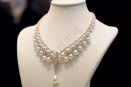 珍珠项链珍贵的饰品项链背景