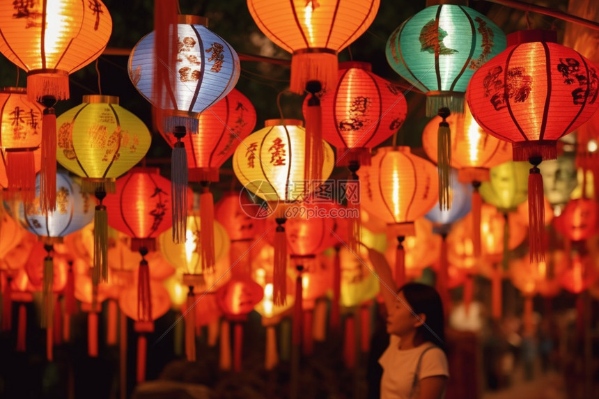 中国的传统灯会图片