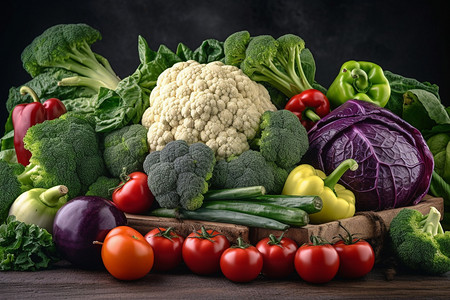 新鲜有机的绿色蔬菜图片